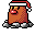 Small drawing of the Pokémon digger with a Christmas hat